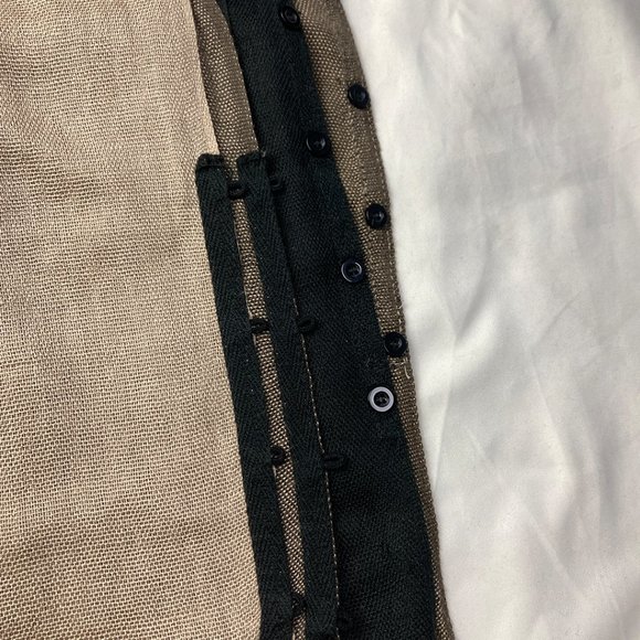 BCBGMaxAzria Tan and Black Fringe Blanket Scarf One Size - Picture 6 of 13